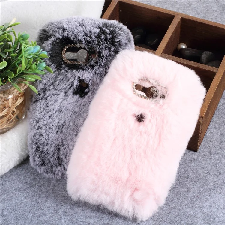 Soft Fur Coated TPU Back Phone Case for Sony Xperia XZ2 Compact - Coffee