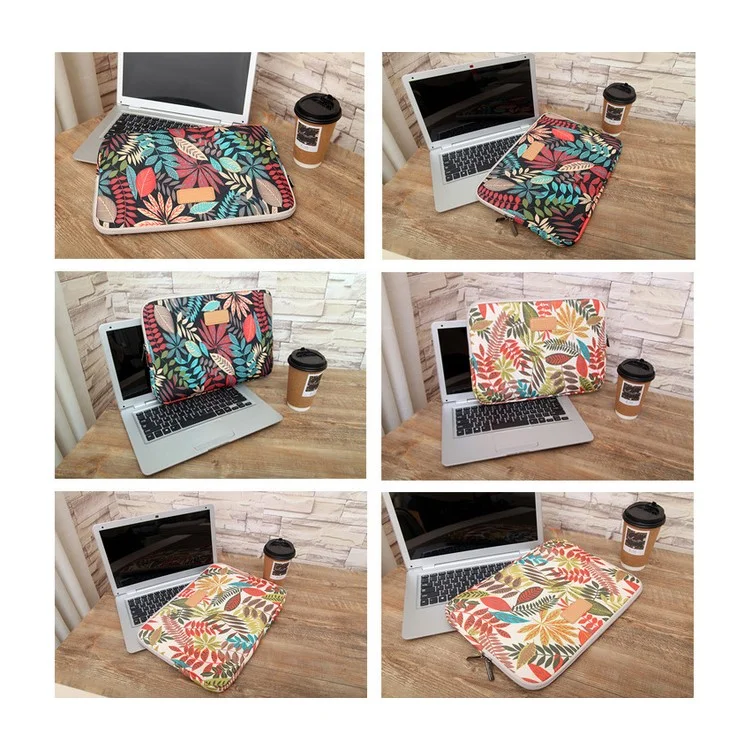Colorful Leaves Laptop Sleeve Bag Case for MacBook Air 11 Inch/HP DELL IBM, Size: 31 x 21.5 x 1.5 cm - Grey