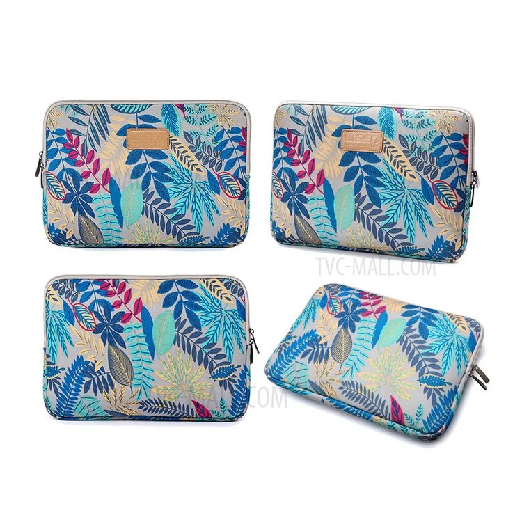 Colorful Leaves Laptop Sleeve Bag for MacBook Pro 13-inch (2016)/HP DELL IBM, Size: 34.5 x 24 x 1.5 cm - Grey