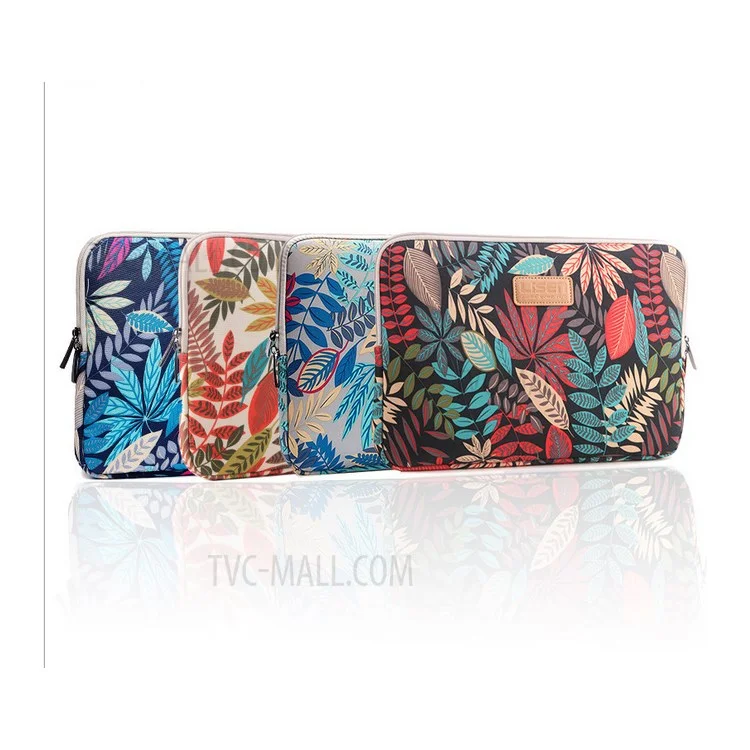 Colorful Leaves Laptop Sleeve Bag for MacBook Pro 13-inch (2016)/HP DELL IBM, Size: 34.5 x 24 x 1.5 cm - Grey