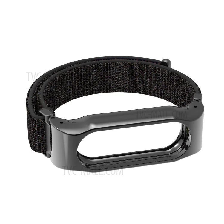 For Xiaomi Mi Band 2 Nylon Velcro Closure Watch Band Replacement - Black