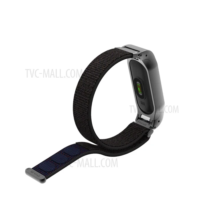 For Xiaomi Mi Band 2 Nylon Velcro Closure Watch Band Replacement - Black