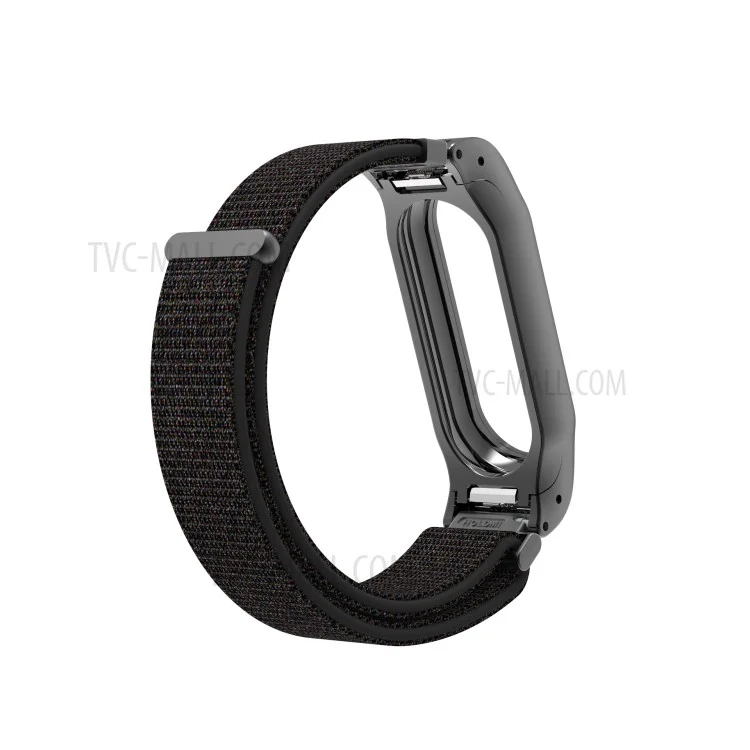 For Xiaomi Mi Band 2 Nylon Velcro Closure Watch Band Replacement - Black