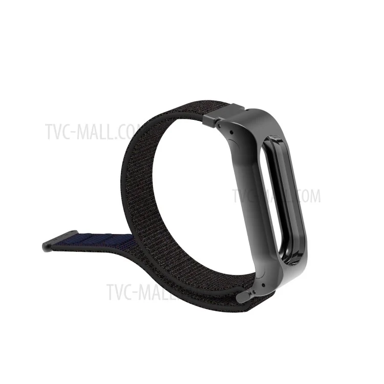 For Xiaomi Mi Band 2 Nylon Velcro Closure Watch Band Replacement - Black