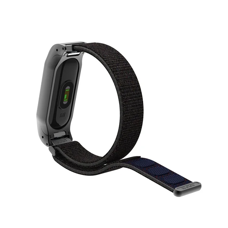 For Xiaomi Mi Band 2 Nylon Velcro Closure Watch Band Replacement - Black
