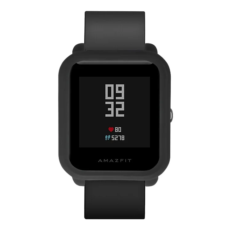 Soft Silicone Protector Watch Case Para Huami Amazfit Smart Watch Youth Edition - Negro