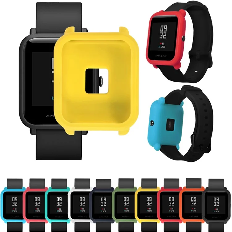 Soft Silicone Protector Watch Case for Huami Amazfit Smart Watch Youth Edition - Black