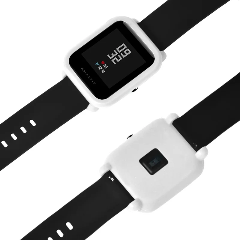 Soft Silicone Protector Watch Shell Case for Huami Amazfit Youth Edition - White