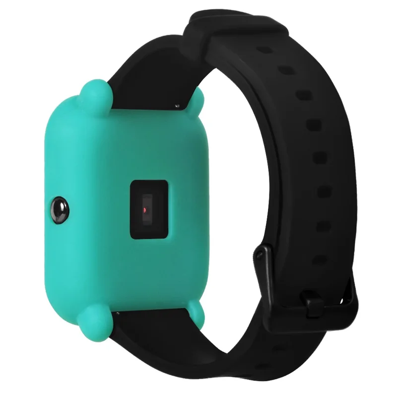 Soft Silicone Protector Watch Cover Shell for Huami Amazfit Smart Watch Youth Edition - Cyan