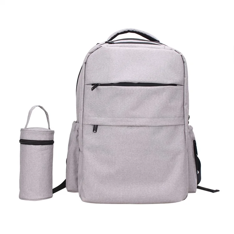 Multi-Functional Large Capacity Waterproof Nappy Baby Bag Travel Backpack for Baby Care - Grey