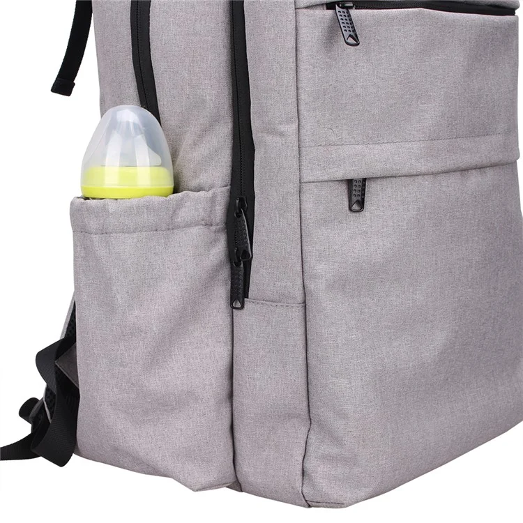 Multi-Functional Large Capacity Waterproof Nappy Baby Bag Travel Backpack for Baby Care - Grey