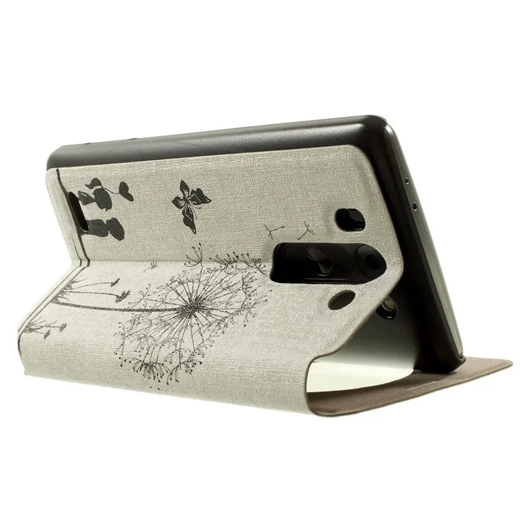 For LG G3 S D722 D725 Sweet Couple & Butterfly Window View Leather Stand Case w/ Perfume Smell
