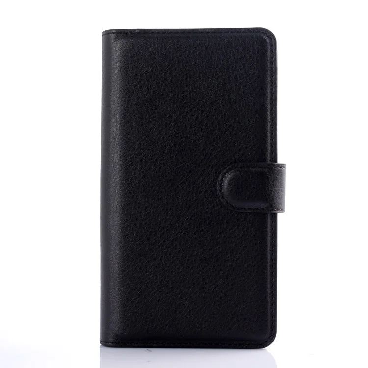 Litchi Grain Leather Wallet Case for LG G4 with Stand - Black