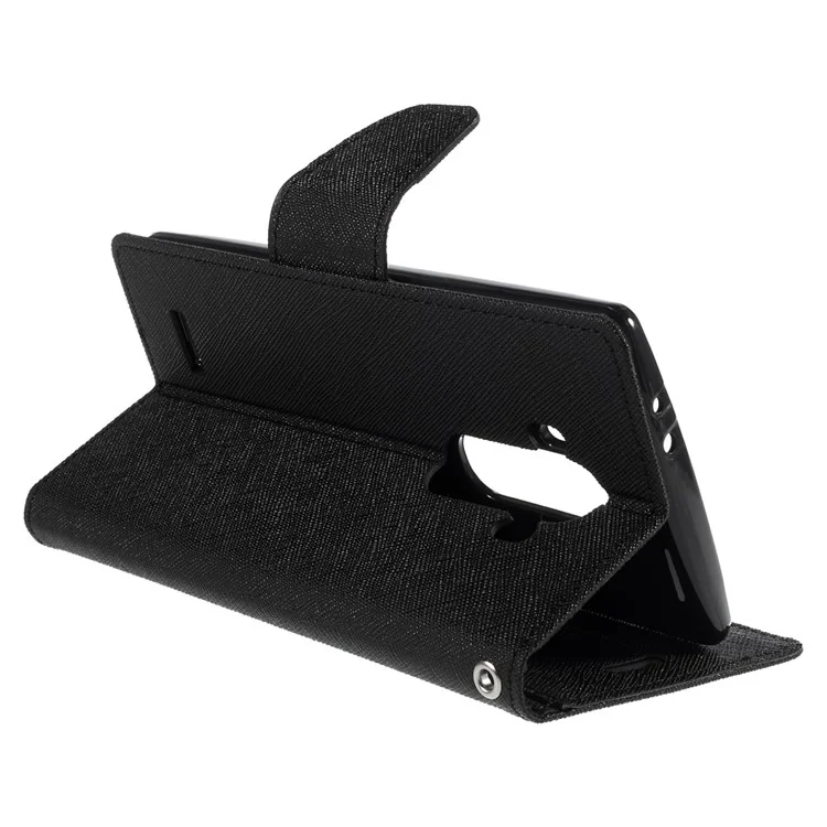 MERCURY GOOSPERY Leather Card Slots Case for LG G4 with Stand - Black