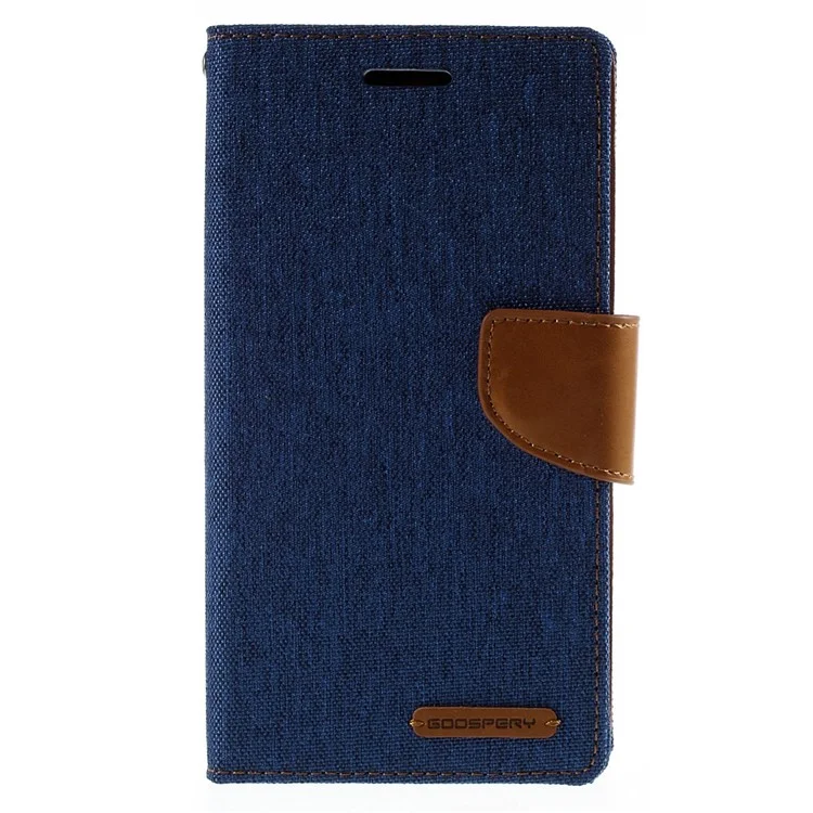 MERCURY GOOSPERY Canvas Magnetic Wallet PU Leather Case for LG G4 - Baby Blue
