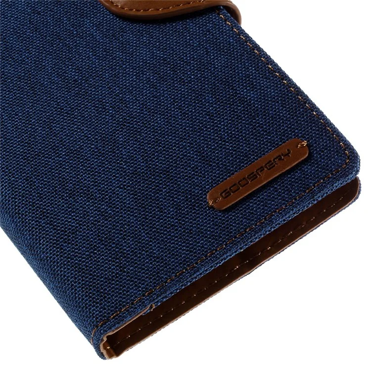 MERCURY GOOSPERY Canvas Magnetic Wallet PU Leather Case for LG G4 - Baby Blue