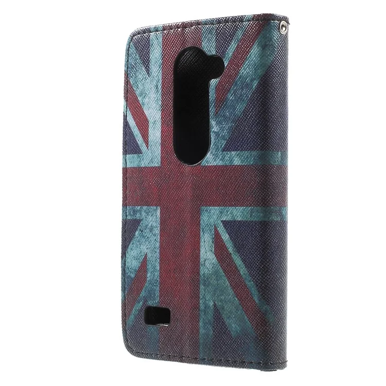 Callfree Stand Leather Wallet Case for LG Leon H320 / Leon 4G LTE H340N - Union Jack