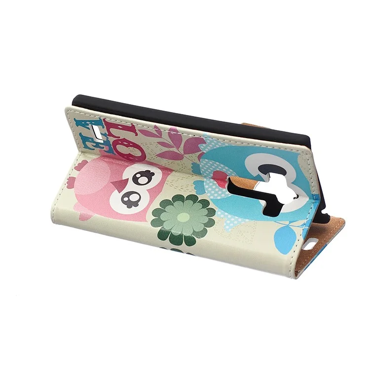 Wallet Leather Stand Cover Case for LG G4 Beat G4s G4 s - Cute Owl LOVE Pattern