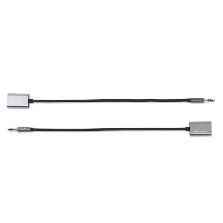 REMAX 3.5mm Audio Splitter Cable for Smartphones Tablets MP3 MP4 - Black