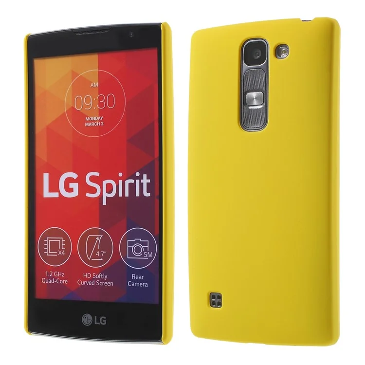 Rubberized Hard Plastic Shell for LG Spirit H440N H440Y - Yellow