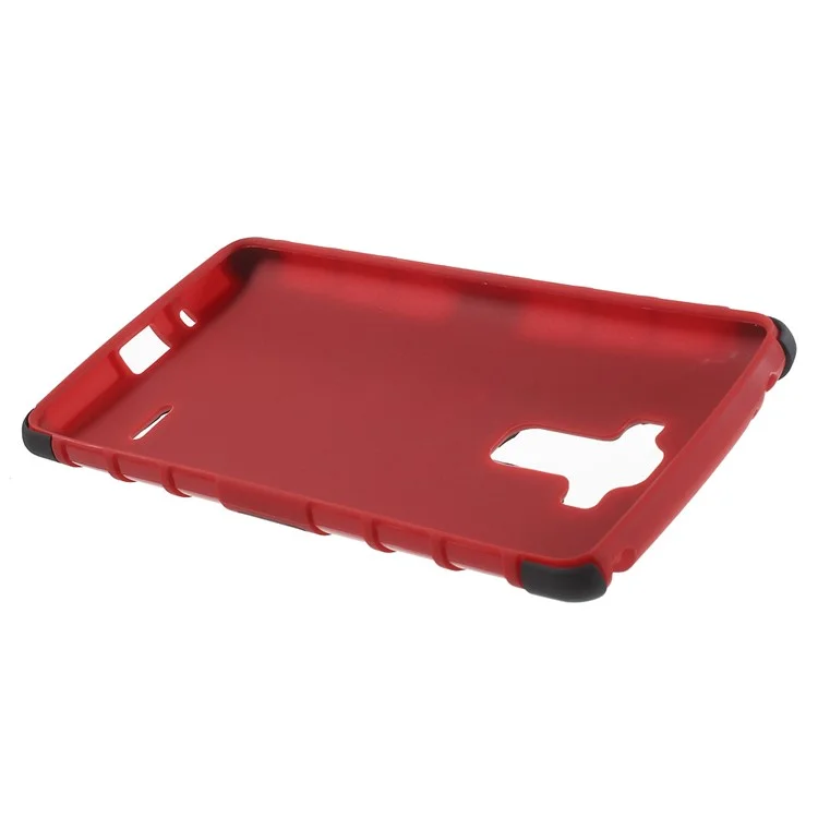 2 in 1 PC and TPU Hybrid Shell for LG G Stylo (CDMA) with Kickstand - Red