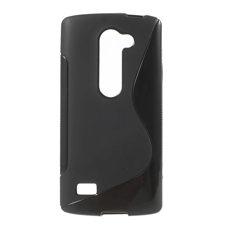 S Shape TPU Case for LG Leon 4G LTE H340N - Black