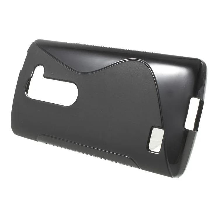 S Shape TPU Case for LG Leon 4G LTE H340N - Black