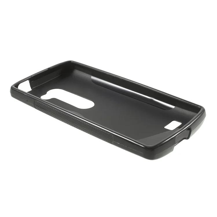 S Shape TPU Case for LG Leon 4G LTE H340N - Black