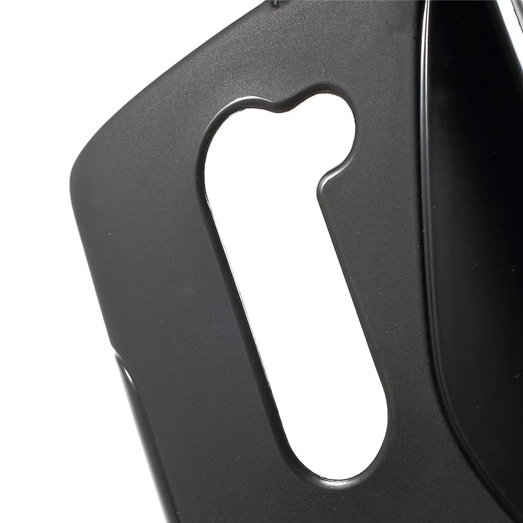 S Shape TPU Case for LG Leon 4G LTE H340N - Black