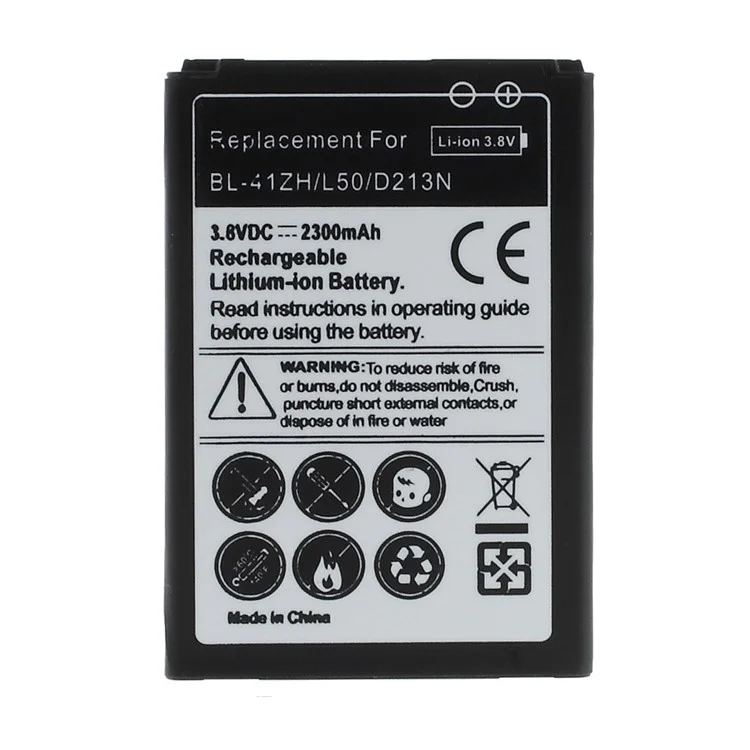 2300mAh BL-41ZH Li-ion Battery Replacement for LG L50 D213N
