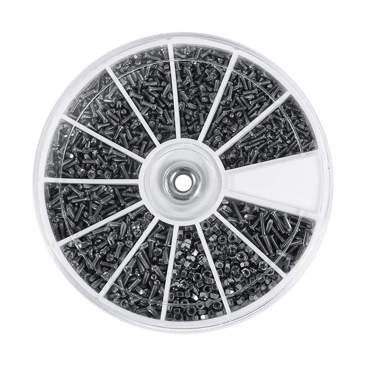 600Pcs Stainless Steel Bolts with Electronic Hexagonal Nut Classification Kit