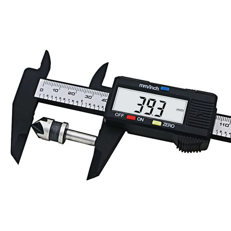 QST EXPRESS 150mm/6 pulgadas Calibre digital electrónico de fibra de carbono Calibre Vernier Micrómetro Herramienta de medición 