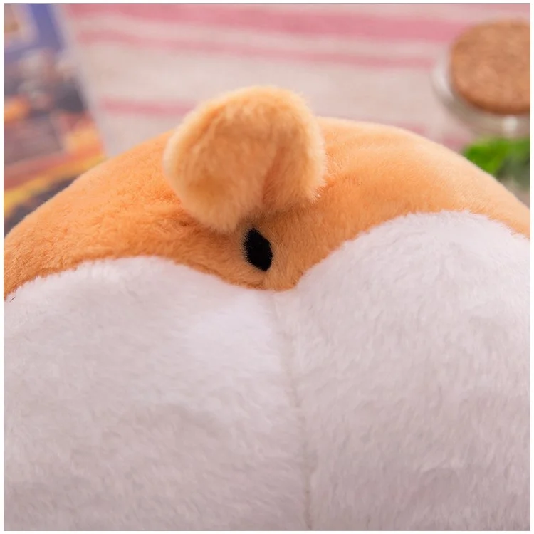Soft Plush Kawaii Ass Shoulder Bag Corgi Butt Handbag, Size: L