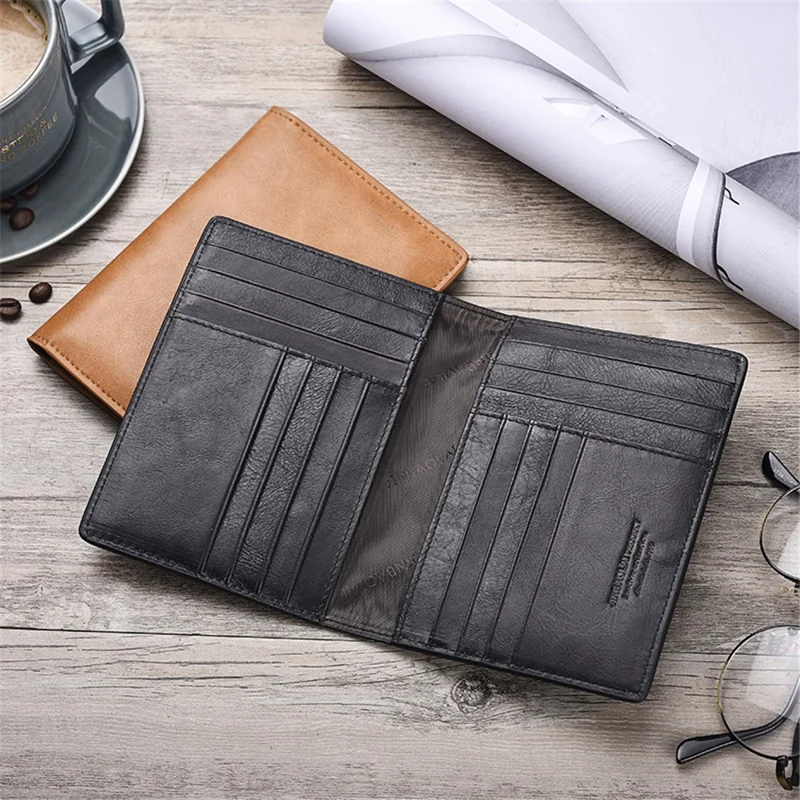 Vintage Multi-function Genuine Leather Card Holder - Brown