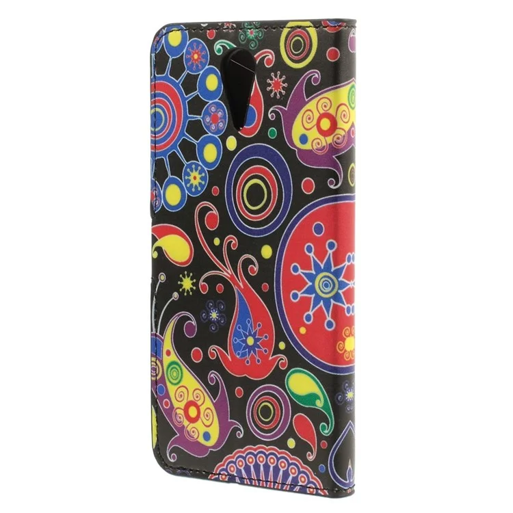 Paisley Flowers Leather Case for HTC Desire 620 Dual Sim / 820 Mini D820mu