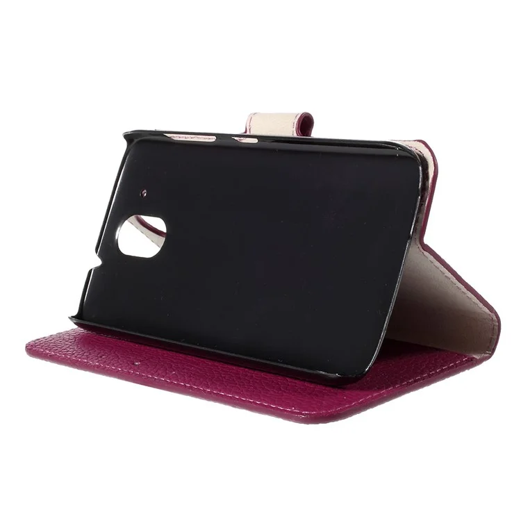 Litchi Texture Magnetic Leather Flip Cover for HTC Desire 526G+ Dual Sim - Rose