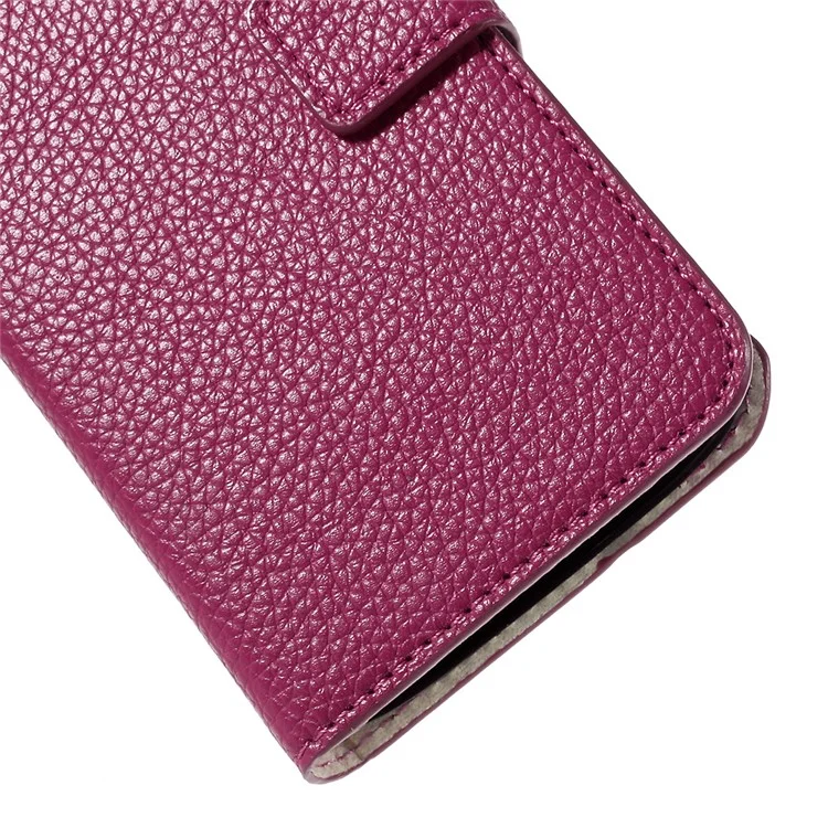 Litchi Texture Magnetic Leather Flip Cover for HTC Desire 526G+ Dual Sim - Rose