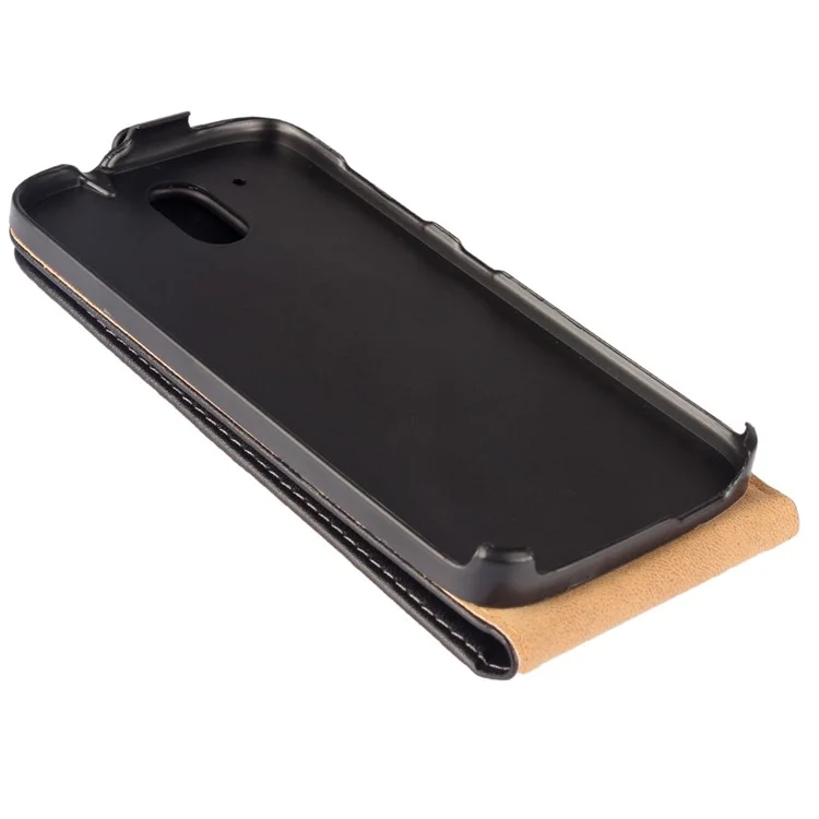 Vertical Flip Genuine Split Leather Case for HTC Desire 526 G+ Dual SIM - Black
