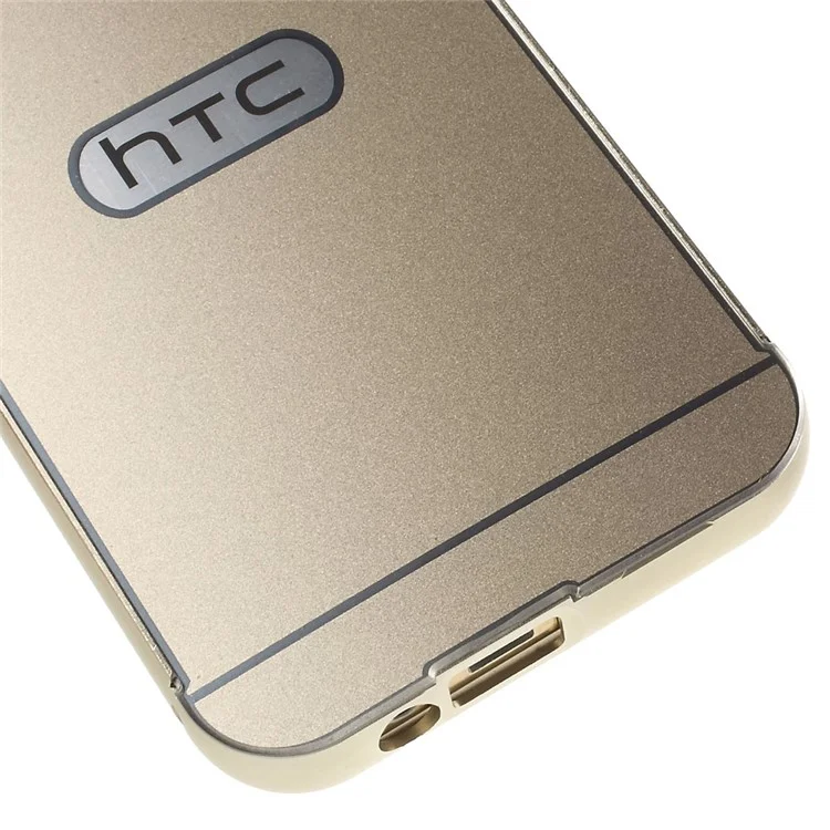 Metal Frame Slide-on Plastic Back Shell for HTC One M9 - Champagne