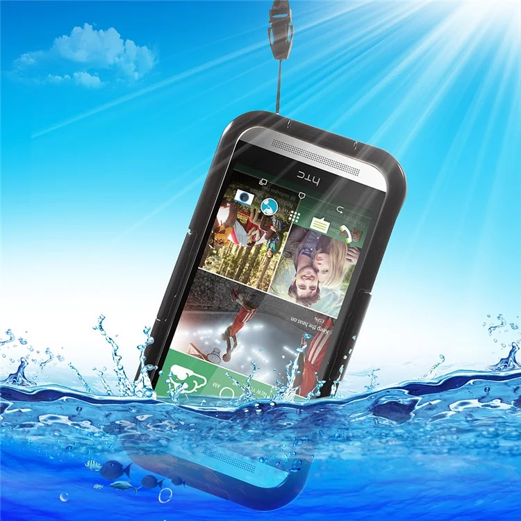 Heavy Duty IP-68 Waterproof Case for HTC One M9 / M8 / M7 - Black