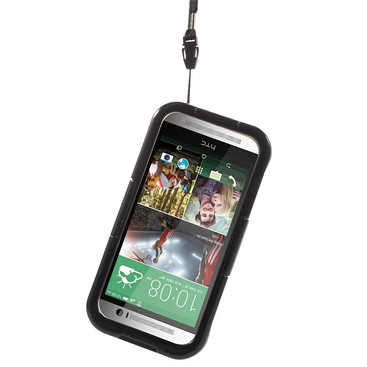Heavy Duty IP-68 Waterproof Case for HTC One M9 / M8 / M7 - Black