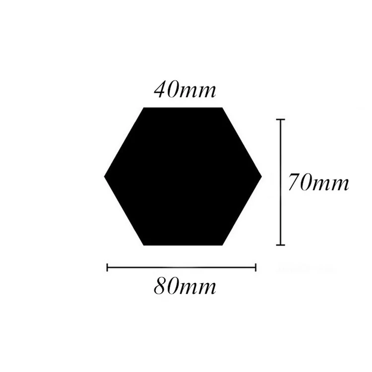 12 Teile / Paket Abnehmbare Acrylspiegel Einstellung Wandaufkleber Aufkleber - Schwarz