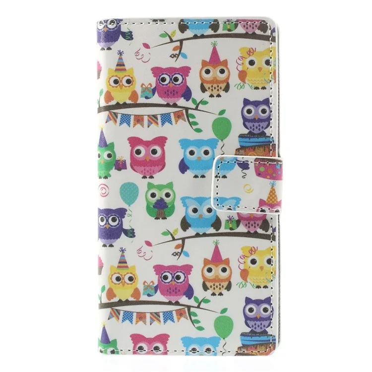 Multiple Owls Leather Stand Case Accessory for Nokia Lumia 830