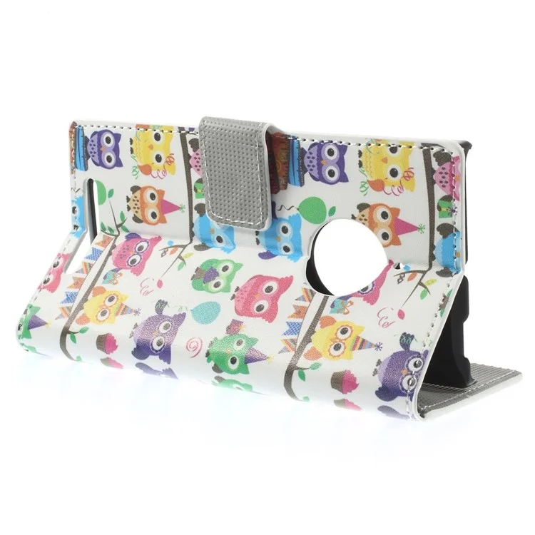 Multiple Owls Leather Stand Case Accessory for Nokia Lumia 830