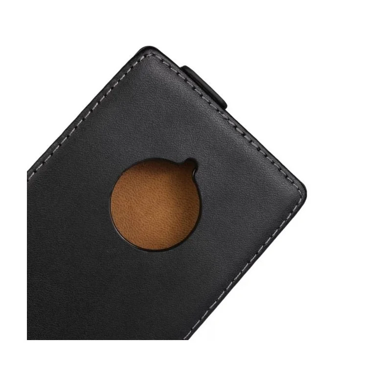 Split Genuine Leather Vertical Flip Cover Case for Nokia Lumia 830 - Black
