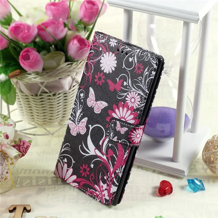 Callfree Floral Butterflies Magnetic Leather Stand Case for Nokia Lumia 1520