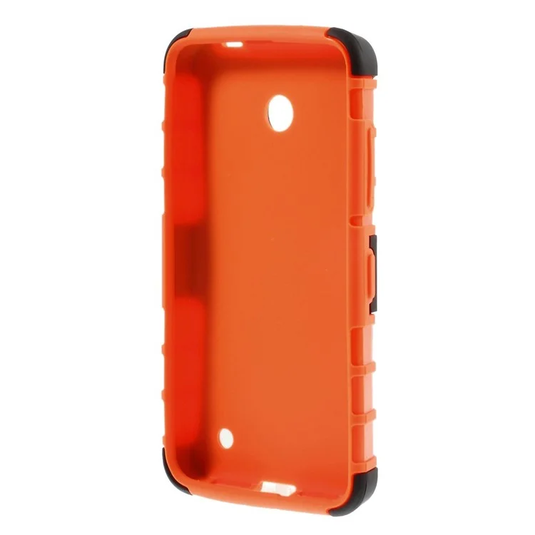 Anti-slip PC and TPU Hybrid Shell with Kickstand for Nokia Lumia 630 / Dual SIM - Orange