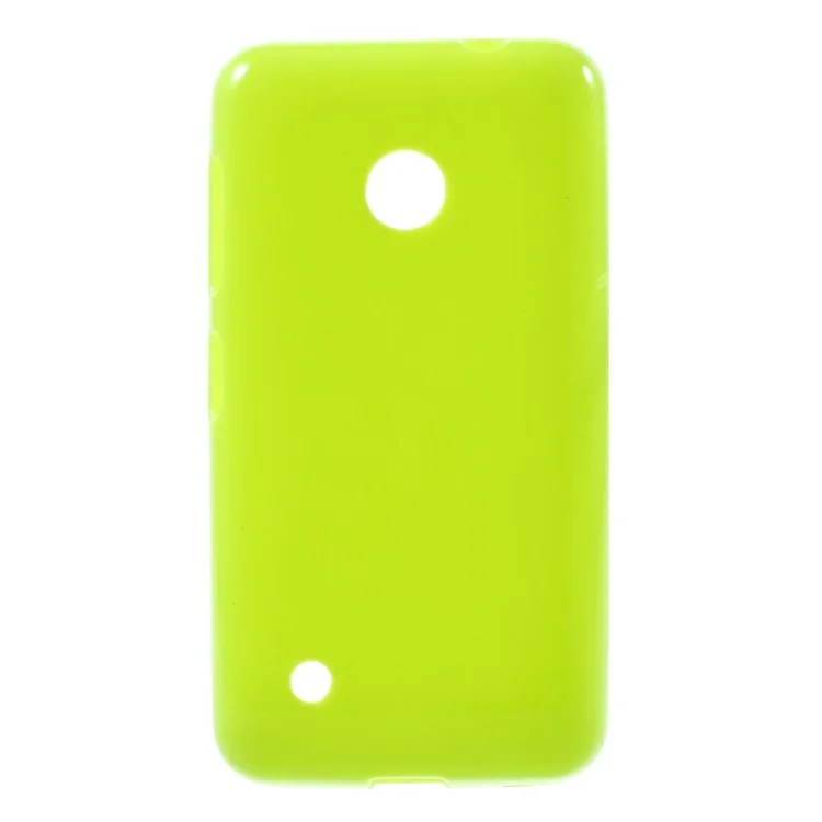 Solid Color Glossy TPU Gel Skin Case for Nokia Lumia 530 RM-1017 RM-1019 - Green