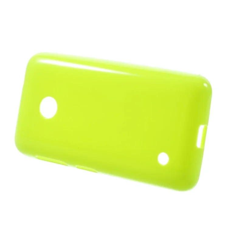 Solid Color Glossy TPU Gel Skin Case for Nokia Lumia 530 RM-1017 RM-1019 - Green