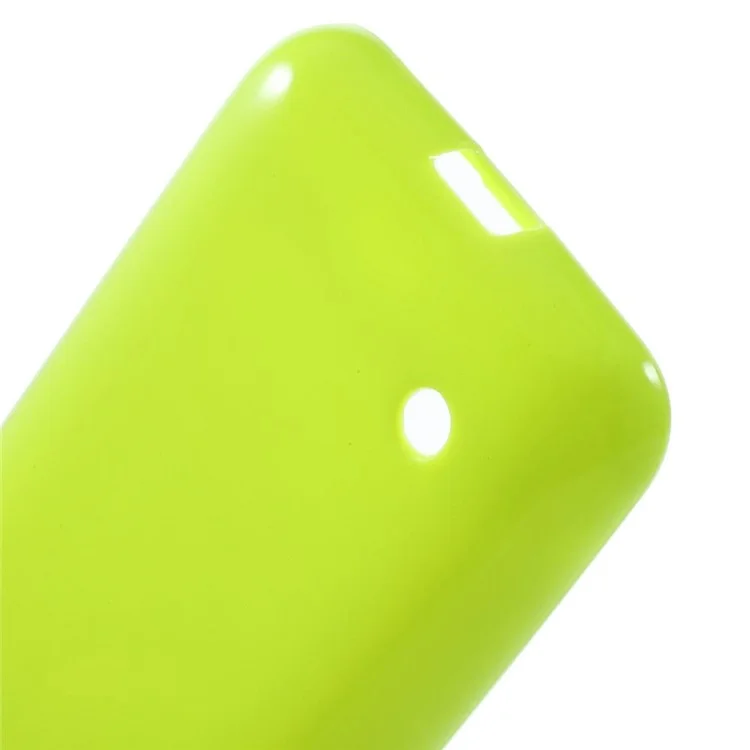 Solid Color Glossy TPU Gel Skin Case for Nokia Lumia 530 RM-1017 RM-1019 - Green